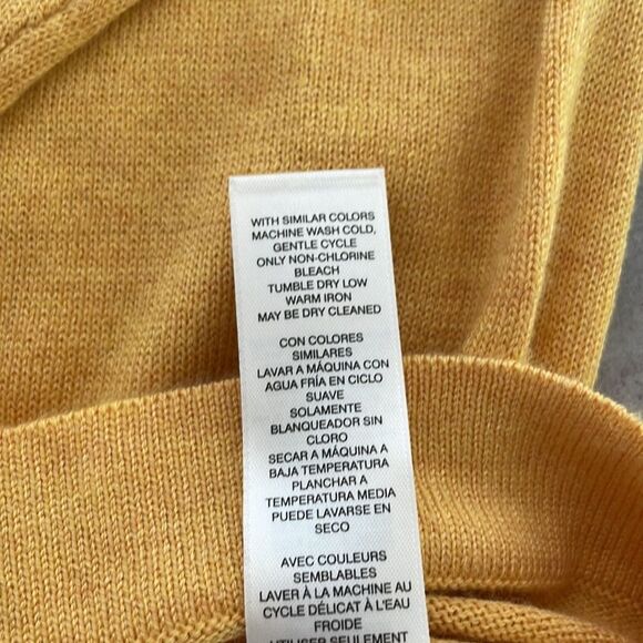 CHICO’S Touch of cashmere NWT ruched shoulder V neck sunbeam heather size 2 (L) - Picture 10 of 13